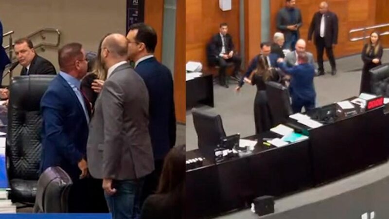 Em discussão acalorada sobre BRT, Botelho dá empurrão em Lúdio durante sessão na Assembleia; veja vídeo