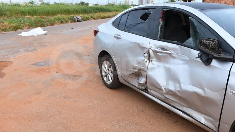 Motociclista de 24 anos morre ao colidir na lateral de Onix que fazia manobra em MT