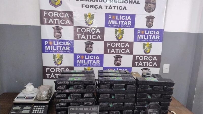 Polícia Militar prende homem com 77 quilos de maconha em Rondonópolis