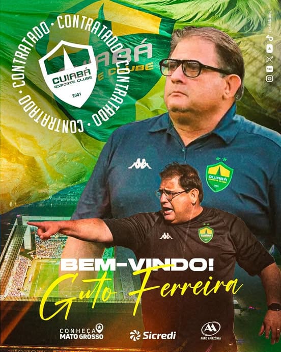 Cuiabá anuncia a contratação do técnico Guto Ferreira para o Mato-grossense e Brasileirão