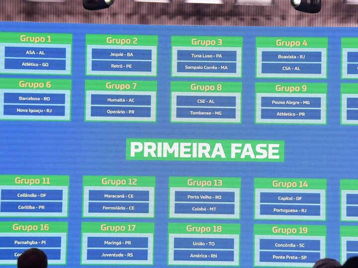 Definidos os jogos da 1ª fase da Copa do Brasil masculina de futebol