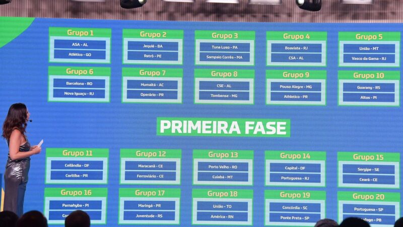 Definidos os jogos da 1ª fase da Copa do Brasil masculina de futebol