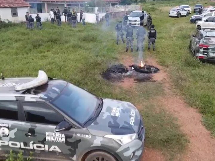 PM impede invasão de terras em zona rural de MT e prende oito grileiros em flagrante